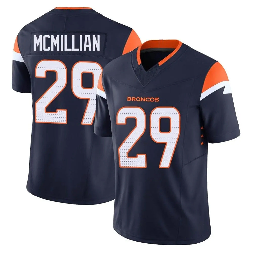 Ncoe D.Broncos #29 Ja'Quan McMillian Player Navy Limited Vapor F.U.S.E. Home Game Stitched Jerseys