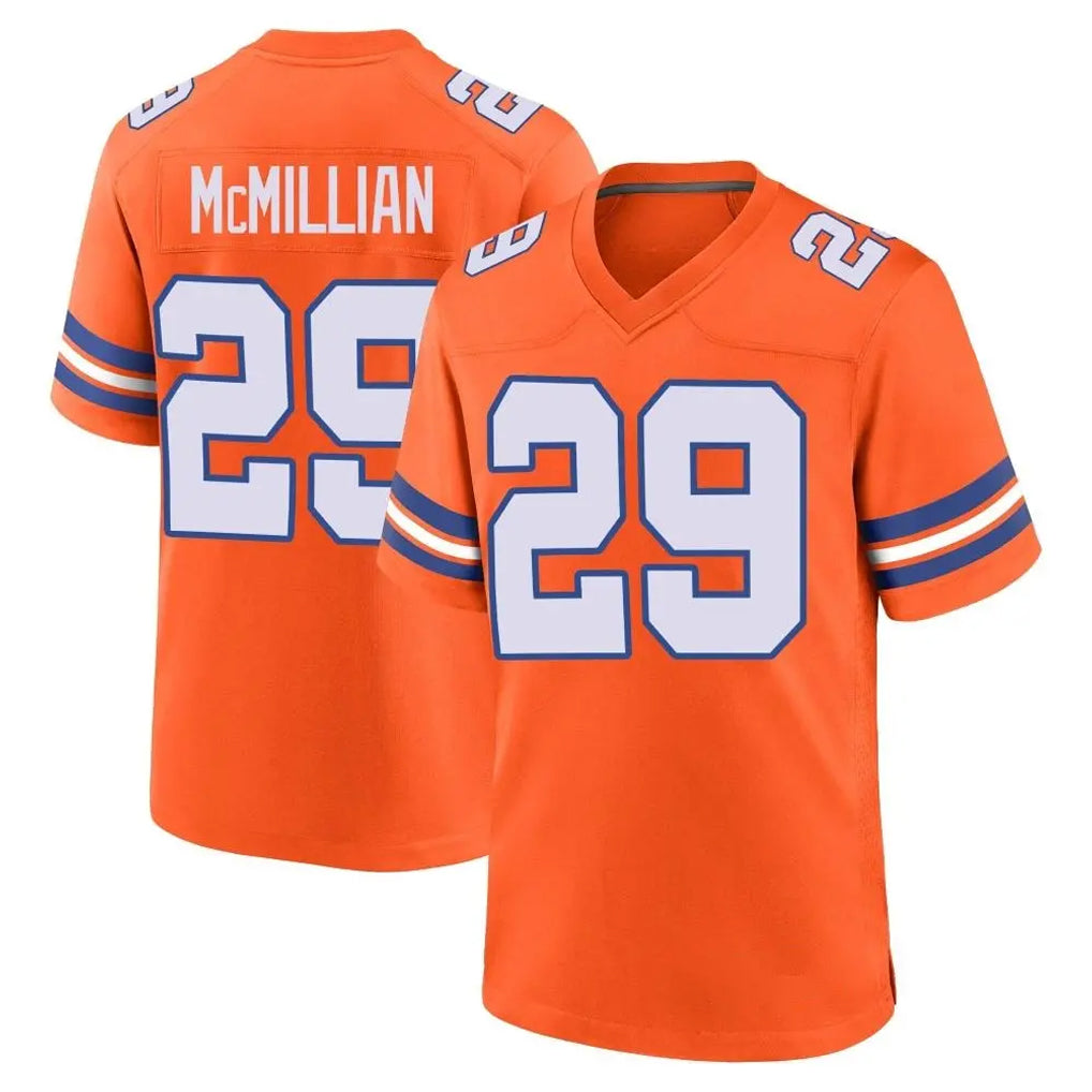 Ncoe D.Broncos #29 Ja'Quan McMillian Player Orange Alternate Collection Throwback Game Stitched Jerseys