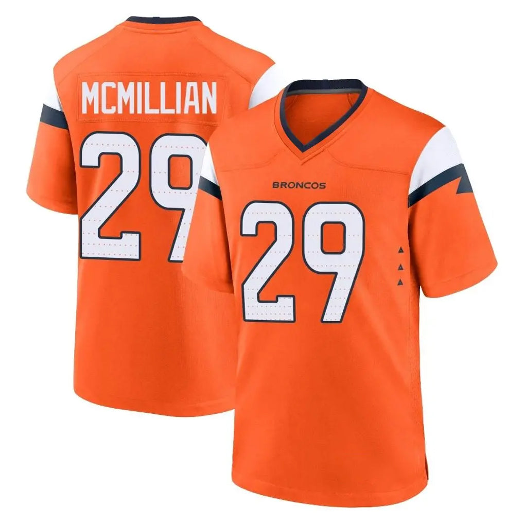 Ncoe D.Broncos #29 Ja'Quan McMillian Player Orange Home Game Stitched Jerseys