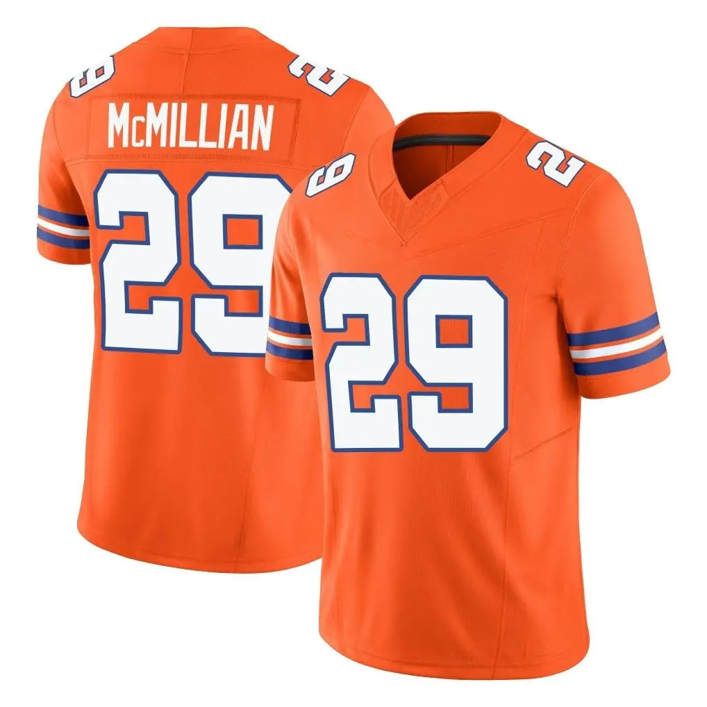 Ncoe D.Broncos #29 Ja'Quan McMillian Player Orange Limited Alternate Vapor F.U.S.E. Throwback Game Stitched Jerseys