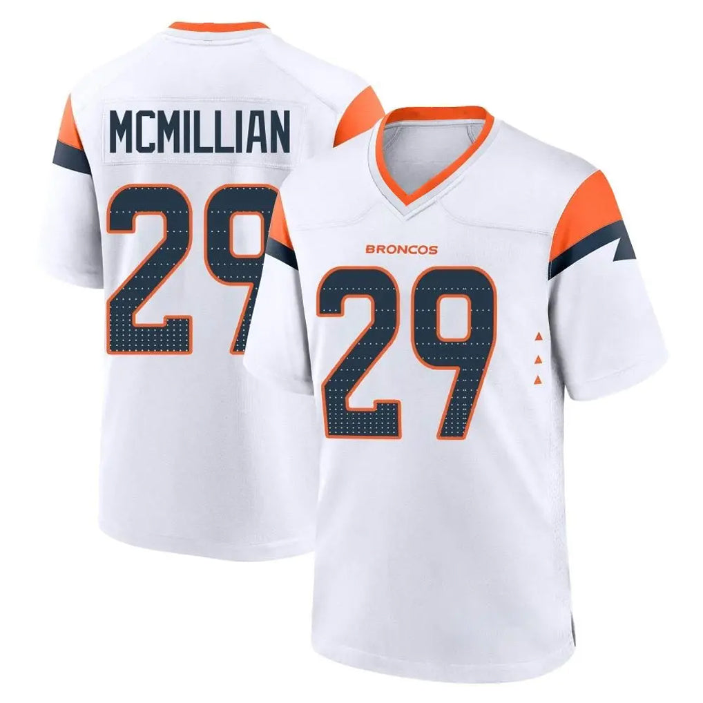 Ncoe D.Broncos #29 Ja'Quan McMillian Player White Home Game Stitched Jerseys