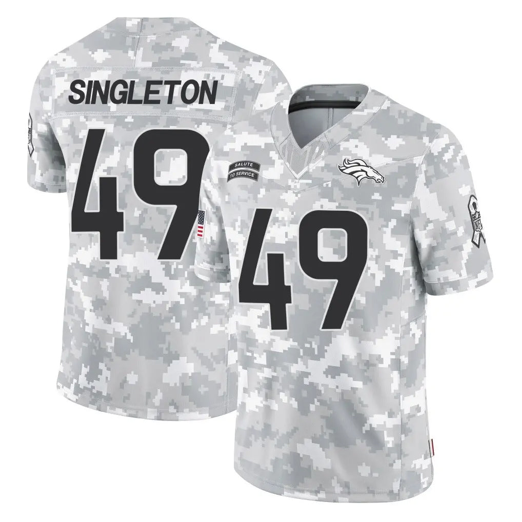Ncoe D.Broncos #49 Alex Singleton Player Arctic Camo Salute To Service Limited Stitched Jerseys