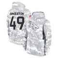 Ncoe D.Broncos #49 Alex Singleton Player Arctic Camo Salute to Service Hoodies Limited Game Stitched Jerseys