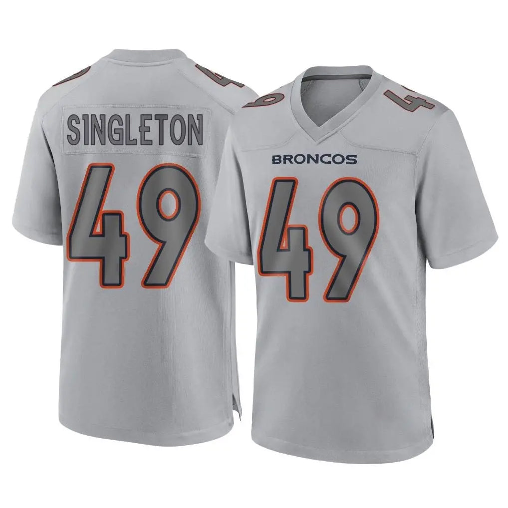 Ncoe D.Broncos #49 Alex Singleton Player Gray Atmosphere Fashion Limited Game Stitched Jerseys