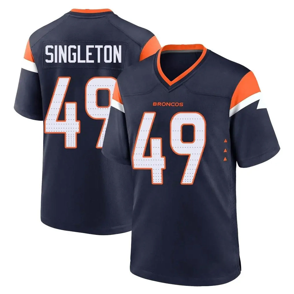 Ncoe D.Broncos #49 Alex Singleton Player Navy Home Game Stitched Jerseys