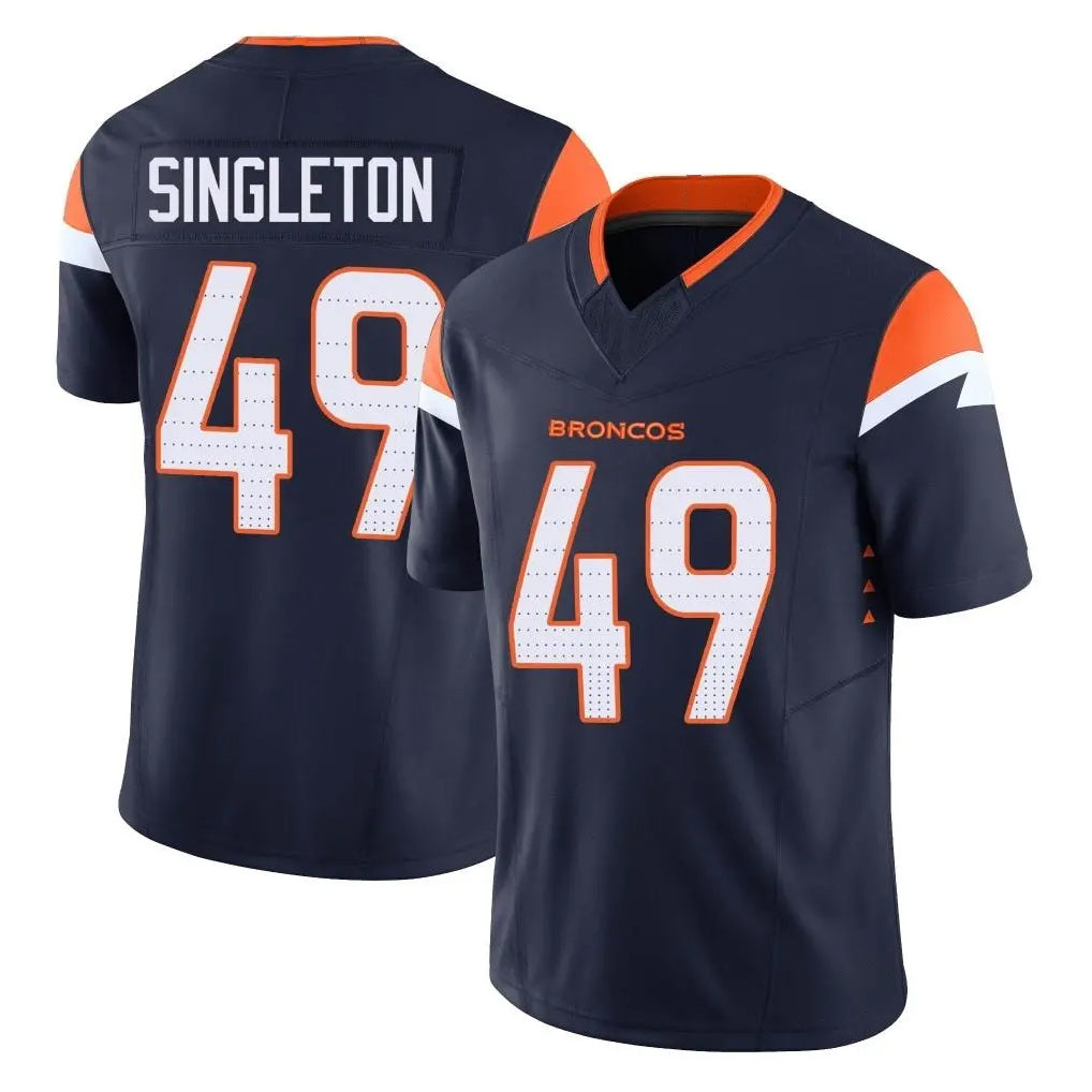Ncoe D.Broncos #49 Alex Singleton Player Navy Limited Vapor F.U.S.E. Home Game Stitched Jerseys