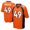 Ncoe D.Broncos #49 Alex Singleton Player Orange Color Home Game Stitched Jerseys
