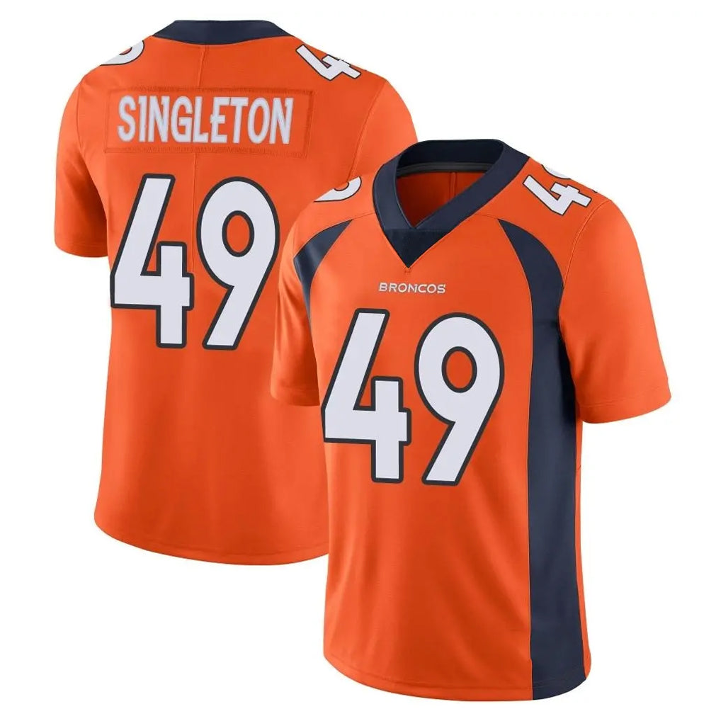 Ncoe D.Broncos #49 Alex Singleton Player Orange Color Vapor Untouchable Limited Game Stitched Jerseys