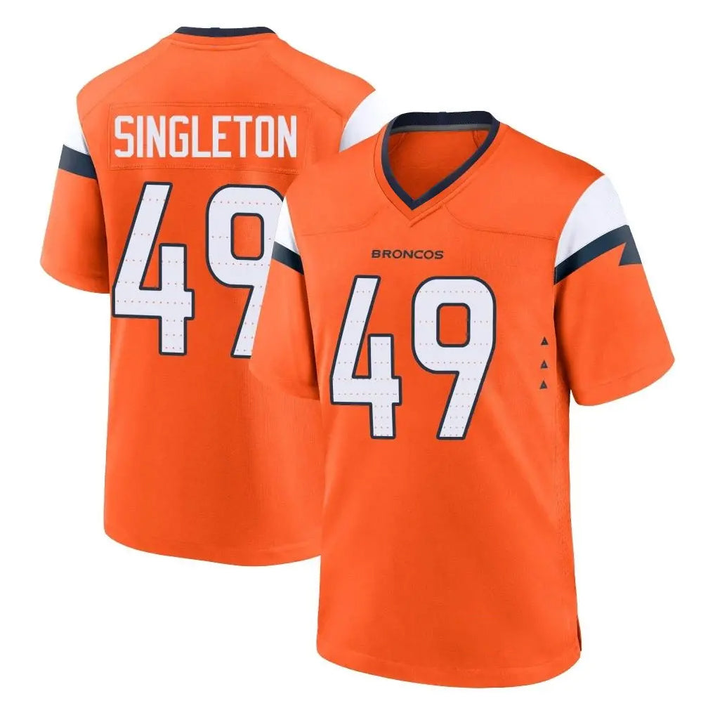 Ncoe D.Broncos #49 Alex Singleton Player Orange Home Game Stitched Jerseys