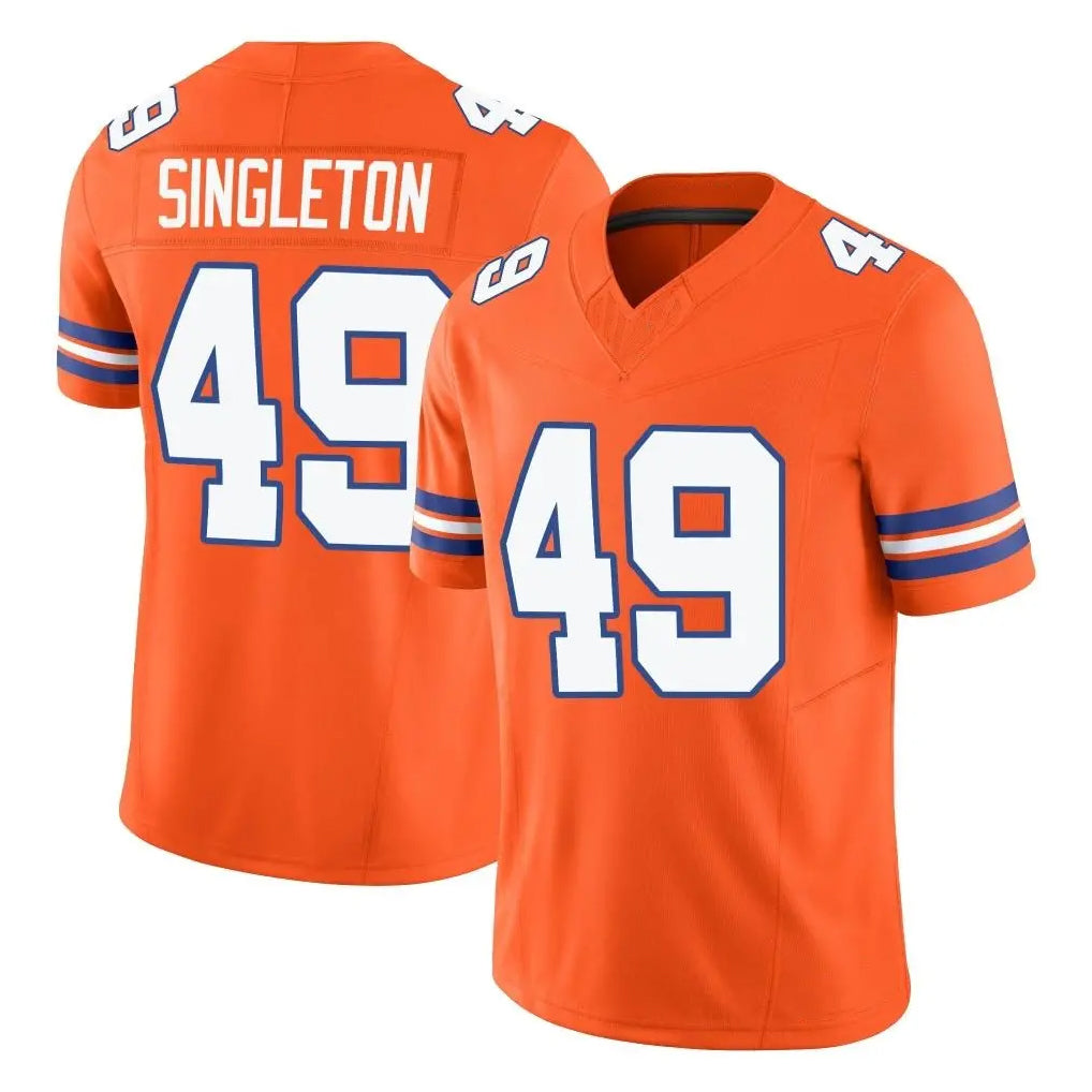 Ncoe D.Broncos #49 Alex Singleton Player Orange Limited Alternate Vapor F.U.S.E. Throwback Game Stitched Jerseys
