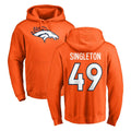 Ncoe D.Broncos #49 Alex Singleton Player Orange Pullover Hoodie Limited Stitched Jerseys