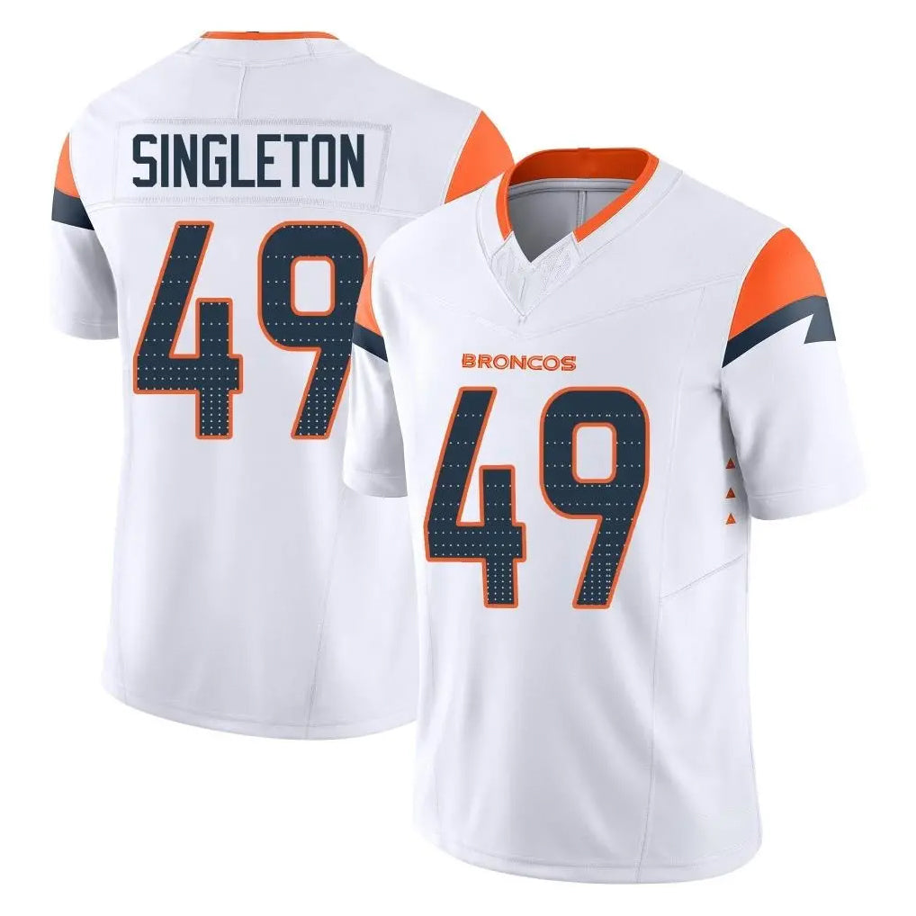 Ncoe D.Broncos #49 Alex Singleton Player White Limited Vapor F.U.S.E. Home Game Stitched Jerseys