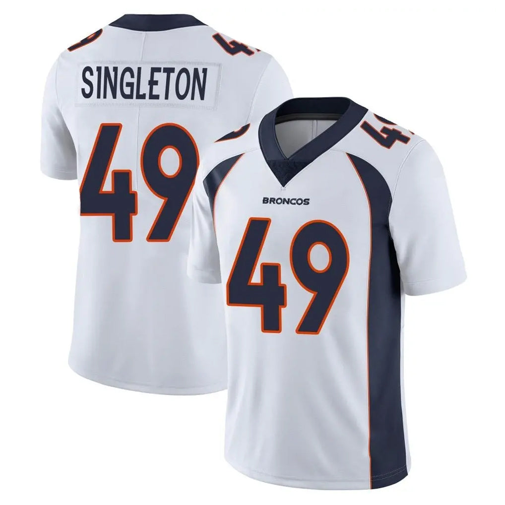 Ncoe D.Broncos #49 Alex Singleton Player White Vapor Untouchable Limited Home Game Stitched Jerseys