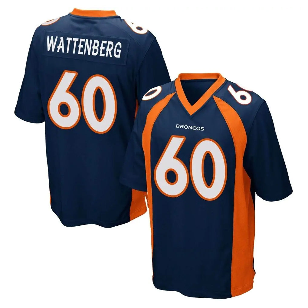 Ncoe D.Broncos #60 Luke Wattenberg Player Navy Game Stitched Jerseys