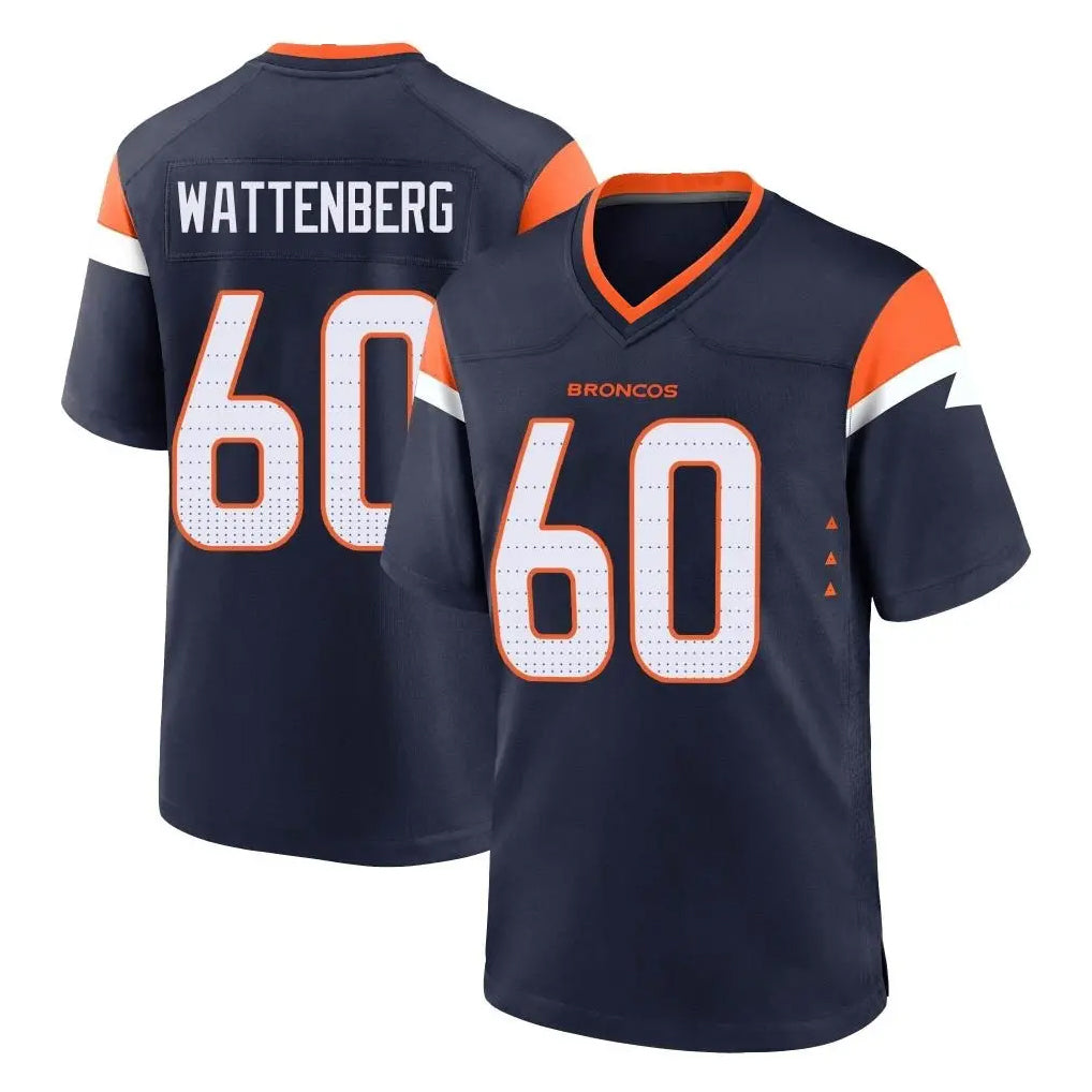 Ncoe D.Broncos #60 Luke Wattenberg Player Navy Home Game Stitched Jerseys