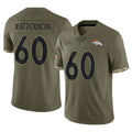 Ncoe D.Broncos #60 Luke Wattenberg Player Olive Salute To Service Limited Stitched Jerseys