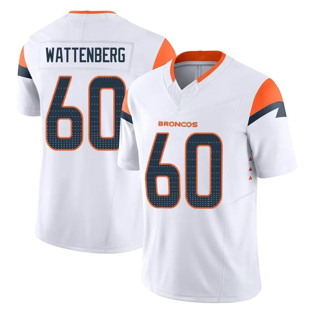 Ncoe D.Broncos #60 Luke Wattenberg Player White Limited Vapor F.U.S.E. Home Game Stitched Jerseys