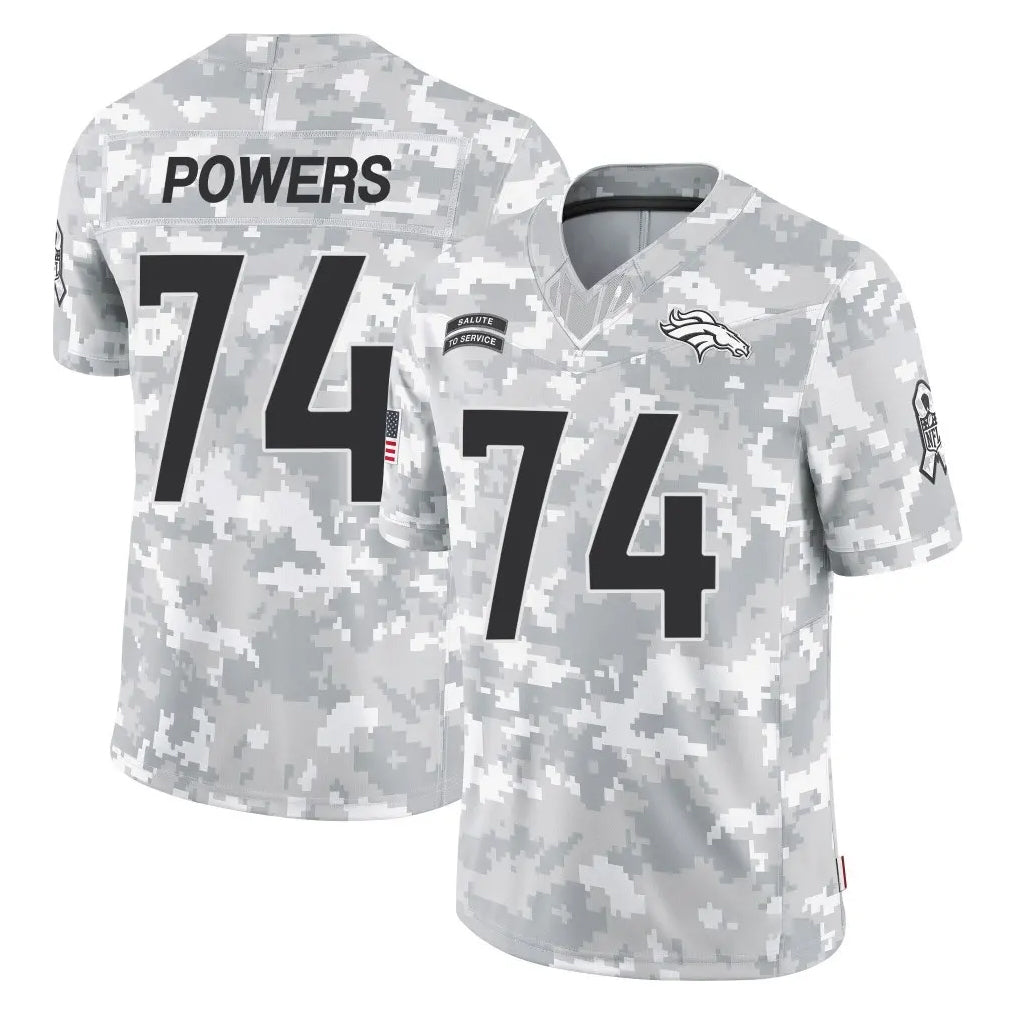 Ncoe D.Broncos #74 Ben Powers Player Arctic Camo Salute To Service Limited Stitched Jerseys