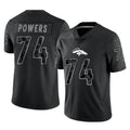 Ncoe D.Broncos #74 Ben Powers Player Black Reflective Limited Stitched Jerseys