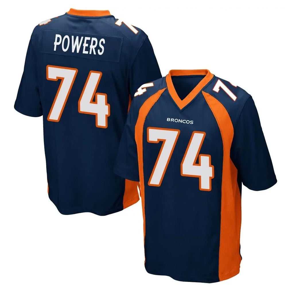 Ncoe D.Broncos #74 Ben Powers Player Navy Game Stitched Jerseys