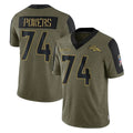 Ncoe D.Broncos #74 Ben Powers Player Olive Salute To Service Limited Game Stitched Jerseys