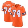 Ncoe D.Broncos #74 Ben Powers Player Orange Alternate Collection Throwback Game Stitched Jerseys