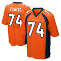 Ncoe D.Broncos #74 Ben Powers Player Orange Color Home Game Stitched Jerseys