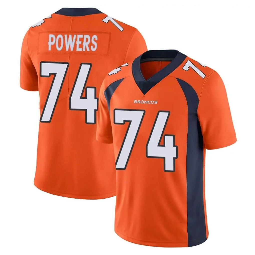Ncoe D.Broncos #74 Ben Powers Player Orange Color Vapor Untouchable Limited Game Stitched Jerseys