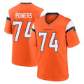 Ncoe D.Broncos #74 Ben Powers Player Orange Home Game Stitched Jerseys