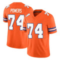 Ncoe D.Broncos #74 Ben Powers Player Orange Limited Alternate Vapor F.U.S.E. Throwback Game Stitched Jerseys