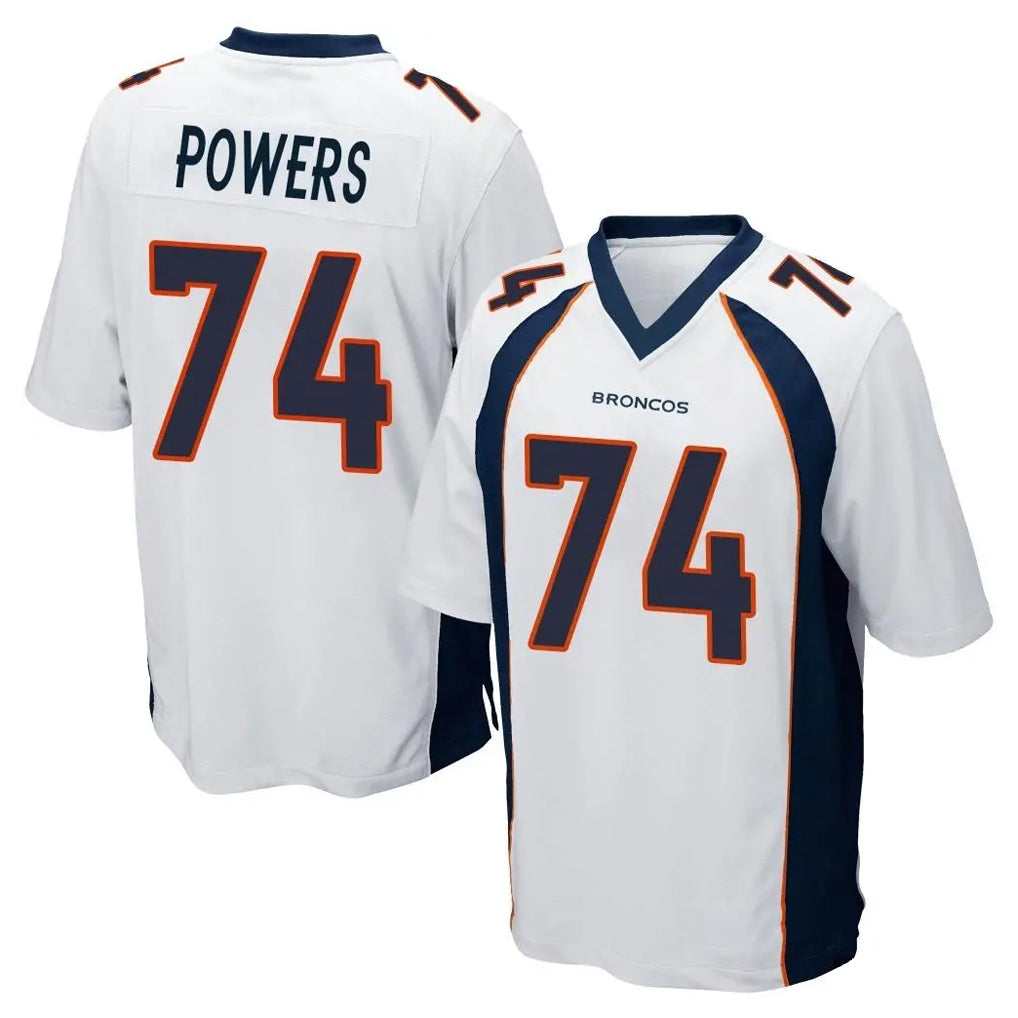 Ncoe D.Broncos #74 Ben Powers Player White Game Stitched Jerseys