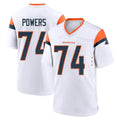 Ncoe D.Broncos #74 Ben Powers Player White Home Game Stitched Jerseys