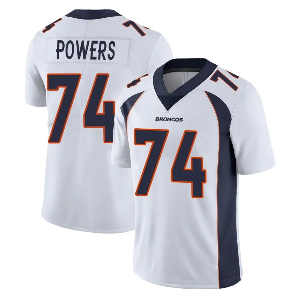 Ncoe D.Broncos #74 Ben Powers Player White Vapor Untouchable Limited Home Game Stitched Jerseys