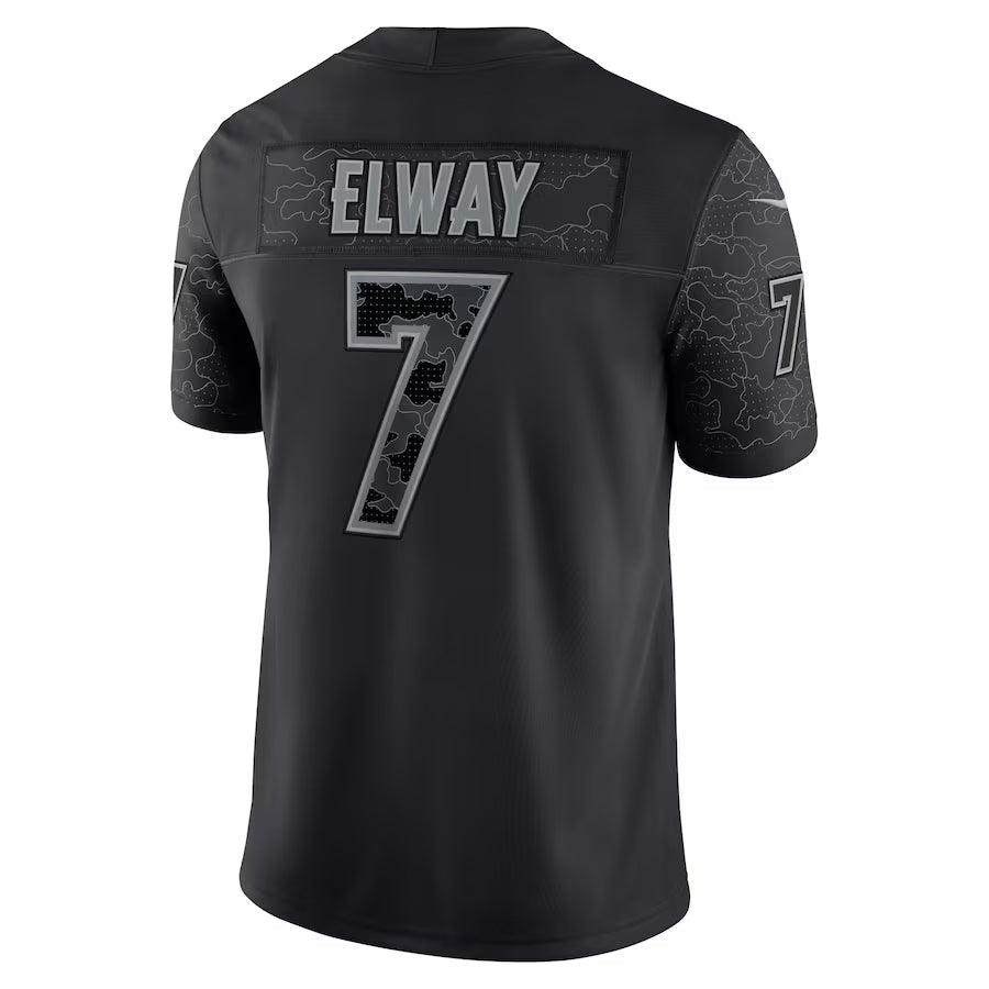 Ncoe D.Broncos #7 John Elway Player Black RFLCTV Limited Stitched Jerseys