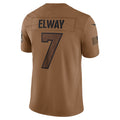 Ncoe D.Broncos #7 John Elway Player Brown Salute To Service Limited Stitched Jerseys