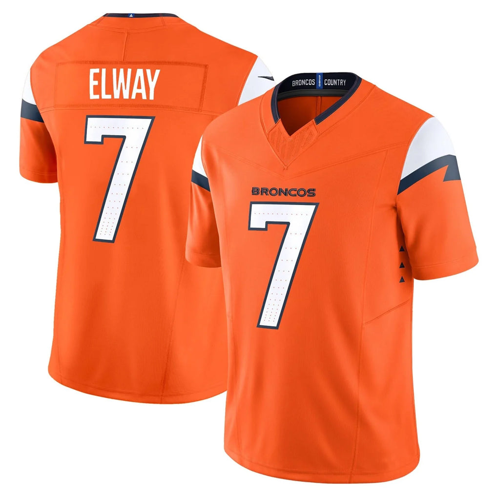 Ncoe D.Broncos #7 John Elway Player Orange Vapor F.U.S.E. Limited Home Game Stitched Jerseys