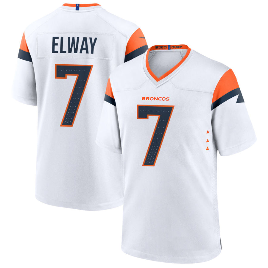 Ncoe D.Broncos #7 John Elway Player White Home Game Stitched Jerseys