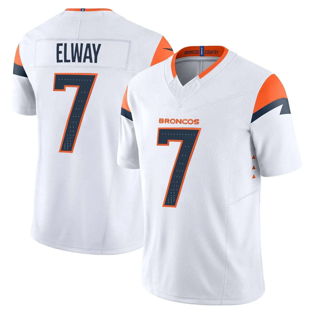 Ncoe D.Broncos #7 John Elway Player White Limited Vapor F.U.S.E. Home Game Stitched Jerseys