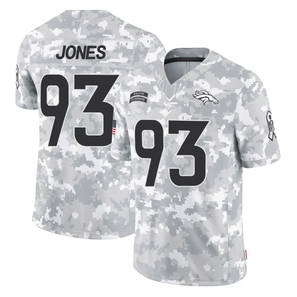 Ncoe D.Broncos #93 D.J. Jones Player Arctic Camo Salute To Service Limited Stitched Jerseys