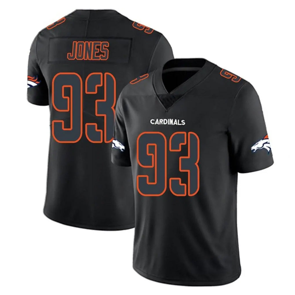 Ncoe D.Broncos #93 D.J. Jones Player Black Impact Limited Game Stitched Jerseys