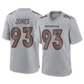 Ncoe D.Broncos #93 D.J. Jones Player Gray Atmosphere Fashion Limited Game Stitched Jerseys
