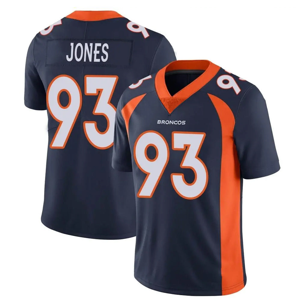 Ncoe D.Broncos #93 D.J. Jones Player Navy Vapor Untouchable Limited Game Stitched Jerseys