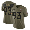 Ncoe D.Broncos #93 D.J. Jones Player Olive 2025 Salute To Service Limited Home Game Stitched Jerseys