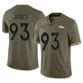 Ncoe D.Broncos #93 D.J. Jones Player Olive Salute To Service Limited Stitched Jerseys