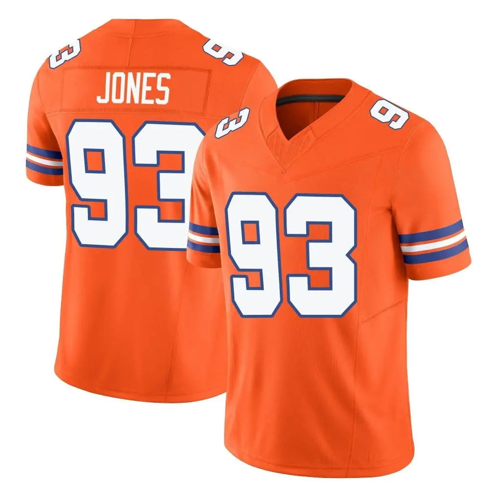 Ncoe D.Broncos #93 D.J. Jones Player Orange Limited Alternate Vapor F.U.S.E. Throwback Game Stitched Jerseys