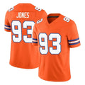 Ncoe D.Broncos #93 D.J. Jones Player Orange Limited Alternate Vapor F.U.S.E. Throwback Game Stitched Jerseys