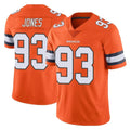 Ncoe D.Broncos #93 D.J. Jones Player Orange Vapor Untouchable Limited Home Game Stitched Jerseys