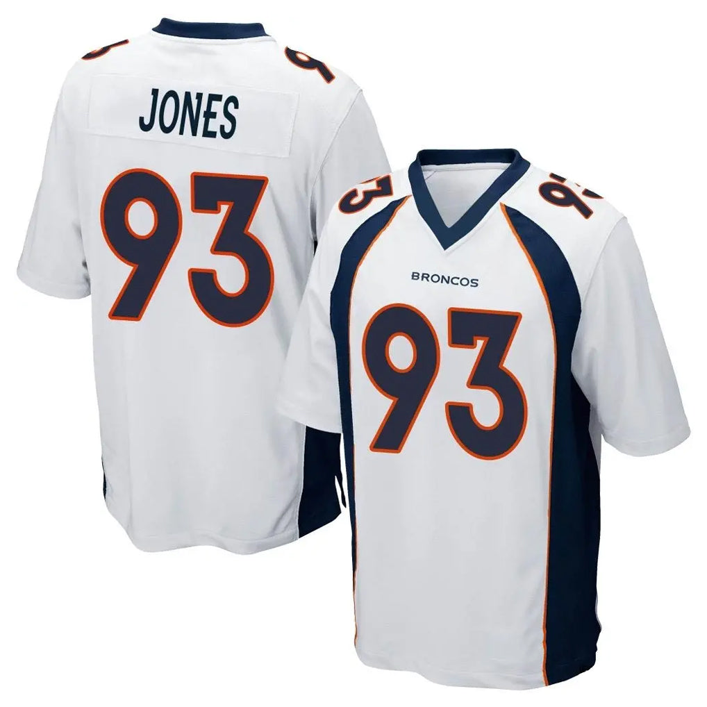 Ncoe D.Broncos #93 D.J. Jones Player White Game Stitched Jerseys
