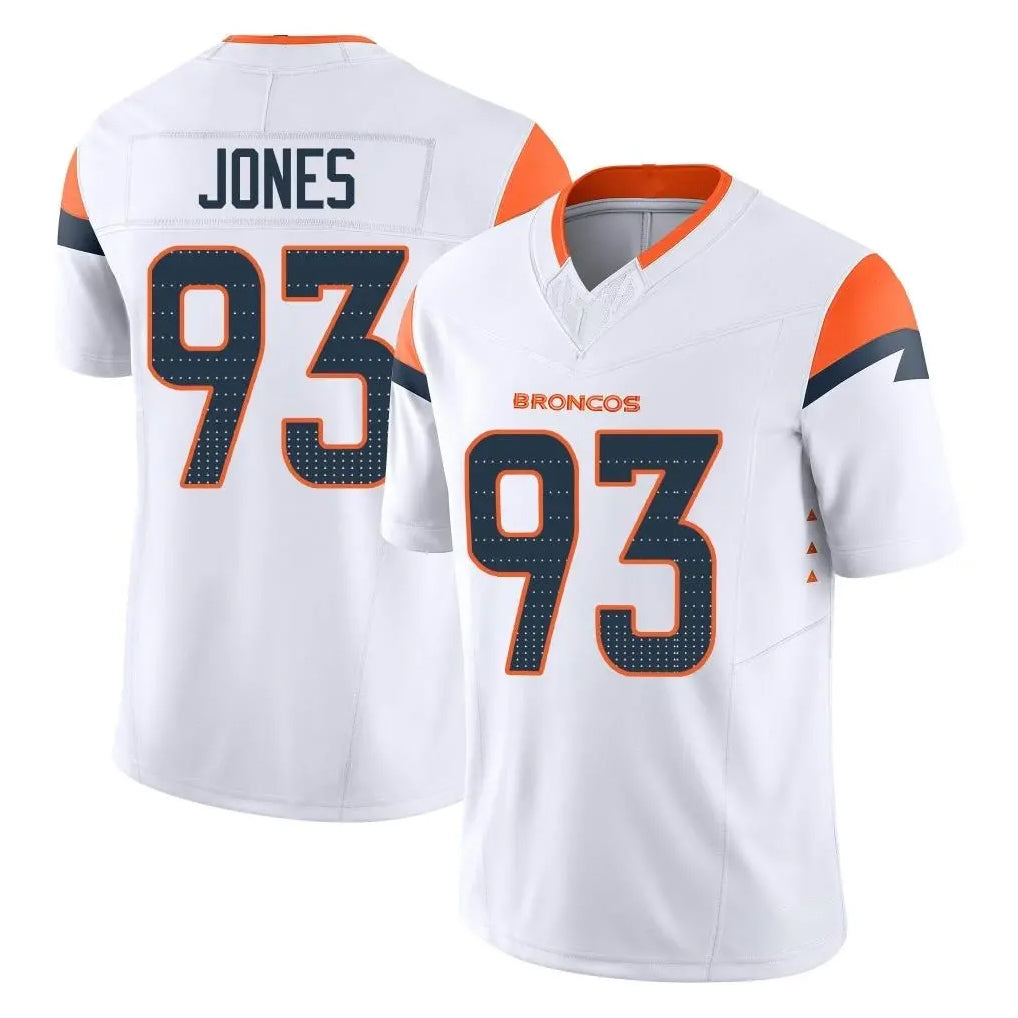 Ncoe D.Broncos #93 D.J. Jones Player White Limited Vapor F.U.S.E. Home Game Stitched Jerseys