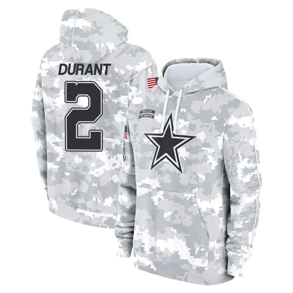 Ncoe D.Cowboys #2 Cobie Durant Player Arctic Camo Salute to Service Hoodies Limited Game Stitched Jerseys